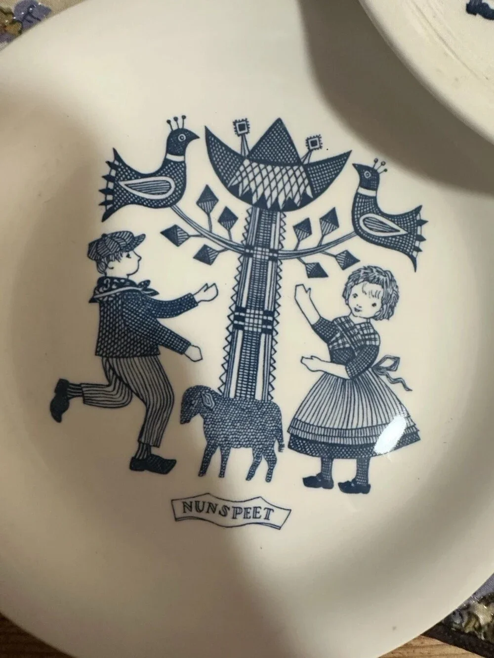 Vintage Royal Sphinx Maastricht Dutch Folk Art Plates Set 5 Scandinavian Holland